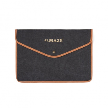 Logo trade business gift photo of: VINGA Bosler GRS recycled canvas 16" laptop sleeve